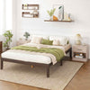 Bedroom Modern End Table Compact Nightstand w/Storage Shelf-Natural
