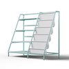 Bookshelf Bookcase with Children's Reading Room for 9 Storage Compartme Green