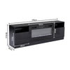 70inch TV Stand Cabinet with 32" Electric Fireplace & LED Light Modern Furniture