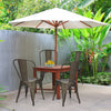 4 Pcs Kitchen Dining Chair Gun Metal Stackable Side Seat Cafe Bar Chairs Gun