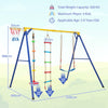 300 kg Heavy Duty Swing Set Backyard 4-in-1 Kids Swing Set Outdoor Playset
