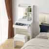 Modern Small White Dressing Table with Drawers15mm Chipboard Space-Saving Vanity
