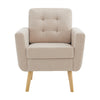 Tufted Upholstered Accent Armchair Mid Century Modern Occasional Lounge Chair