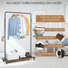 Industrial Style Wardrobe Open Clothes Pipe Rail Rack Storage Vintage Closet