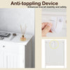 Freestanding Storage Organizer Bathroom Floor Cabinet-White