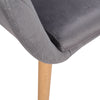 2x Dining Chairs Living Room Kitchen Lounge Velvet Padded Chair with Wooden Legs