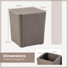 Outdoor Resin Storage Side Table 43L Patio Storage Box Small Outdoor Table