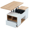 LIFT TOP COFFEE TABLE WITH 2 DRAWERS STORAGE UND TEA TABLE DESK FOR LIVING ROOM