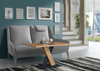 Coffee Table Oak Concrete Effect Modern Living Room Leg Wooden Furniture Table