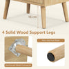 Rattan Nightstand Boho Bedside Table with Storage Drawer