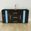 Modern Cabinet Sideboard Buffet Cupboards 3 Drawers 2 Doors with RGB LED Lights