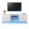 MODERN 160 CM TV UNIT STAND CABINET SIDEBOARD WITH HIGH GLOSS DOORS & LED LIGHTS