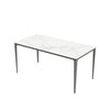 2 In 1 Marble Dining Table Heavy Duty Computer Work Desk Aluminium Alloy Frame