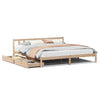 Bed Frame with Drawers 200x200 Solid Wood Pine B6R4