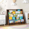 Toddler Display Stand Shelf Kids Bookcase Cabinet-Coffee