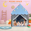 Kids Playhouse Tent Toddler large Castle Fairy Cotton Tent w/Star Lights Blue