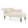Chaise Lounge Elegant Colourful Velvet Reader's Bedroom Lounge Sofa w/ Wood Legs