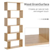 White Wooden S Shape Storage Display 6 Shelves Room Divider Unit Chest Bookshelf