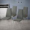 Hotel 90cm Pedestal Dining Table Family Feasts 2/4/6 PU Leather Kitchen Chairs