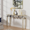 Attracting Rectangular Mirrored Console Table w/Lantern-shape Design for Hallway