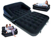 5 IN 1 INFLATABLE DOUBLE FLOCKED SOFA COUCH BED MATTRESS LOUNGER AIRBED CHAIR
