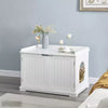 Wooden Cat Litter Box Enclosure Storage Bench Hidden Pet Cat Washroom Trays Sale