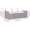 Garden Sofa with Cushions 3-Seater Sofa Outdoor Sofa Couch Poly Rattan