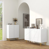 Large 3 Door Sideboard Storage Cabinet Cupboard Adjustable Shelves Living Room