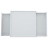 Coffee Table with 360° Rotating Square Coffee Storage Table with 2 Drawers White