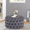 Large Chesterfield Ottoman Footstool Velvet Tufting Stool Bench Coffee Tea Table