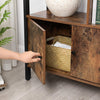 Bookshelf, Storage Shelf, Large Bookcase With Doors, 4 Shelves, Stable Steel Str