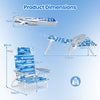2 Pack Folding Beach Chair Lounger w/ 5 Adjustable Positions Blue