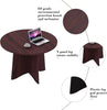 Sunon Round Conference Table 105cm Dia Office Conference Table Dining (Mahogany)
