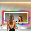 Smart Large LED Bathroom Mirror RGB Illuminated Bluetooth Time Digital Display