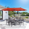 13ft Large Parasols Patio Umbrella Outdoor Umbrella Double-Sided Market Umbrella