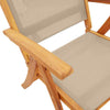 Folding Garden Chairs 6 pcs Solid Wood Acacia and M1U9