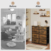 Vintage Brown Chest of Drawers Bedroom Furniture Storage Bedside 8 Drawers