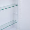 LED Bathroom Mirror Cabinet Wall Mounted 2 Doors Storage Cupboard Shower Laundry