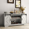 Sliding Barn Door Sideboard Storage Cabinet Coffee Bar TV Stand Farmhouse Style