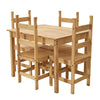 Corona 4 Seater Dining Set 4 Chairs & Table Solid Waxed Pine Kitchen Furniture