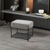 Upholstered Shoe Bench Stool Fabric Padded Seat Side Chair Shoes Storage Rack UK