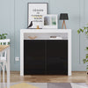 Modern 2 Door Sideboard Cupboard Buffet Cabinet 4 Shelves Storage with LED Light