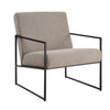 Dusk Rae Taupe Velvet & Black Iron Accent Chair RRP £119