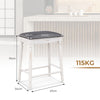 2Pcs 24” Counter Height Stools Upholstered Bar Stool Dining Chair w/Footrests
