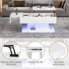 Lift Top Coffee Table LED Center Table with Storage Compartment for Living Room