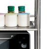 3 Tiers Storage Racks Holders ABS Stainless Steel Trolley with Wheels Kitchen