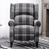 Recliner Armchair Lounge Sleeper Sofa Chair Fireside Fabric Tartan