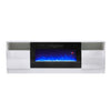 70inch TV Stand Unit Cabinet w/ Electric Fireplace Fire Heater Flame Living Room