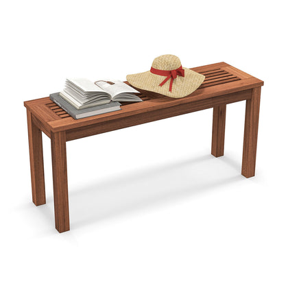 2-Person Garden Patio Solid Wood Bench Indoor Outdoor Backless Dining Chair