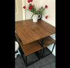 Compact Dining Table and Chairs Space Saving Kitchen Modern Set 4 Small Stools